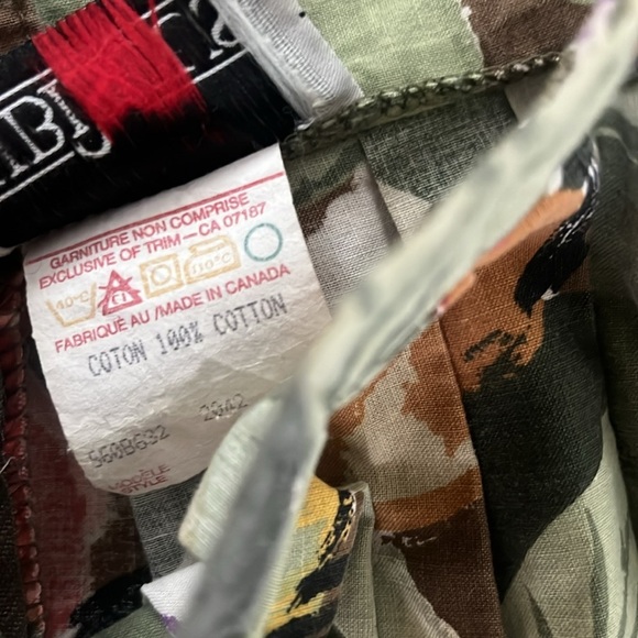 Vintage Floral A-Line Skirt - Green and Pink with pockets - Picture 4 of 5